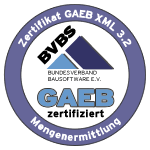 GAEB DA XML 3.2 Zertifikat GAEB Zertifikat